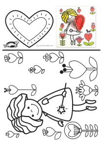3d,coloring,craft-coloring,fairy,heart,valentines-day