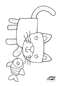 cat,coloring,craft-coloring,fish