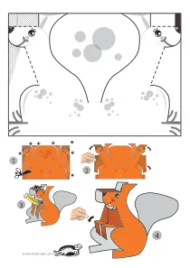 acorn,autumn,fall,fine-motor,paper-toy,scissors,squirrel