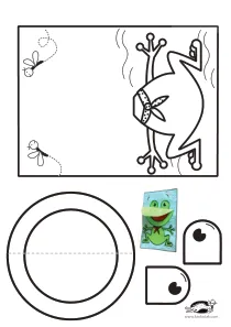 3d,craft,craft-coloring,frog,summer