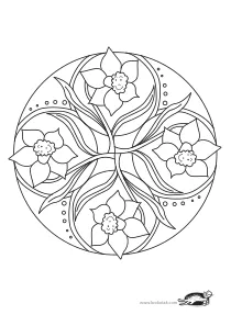 coloring,craft-coloring,daffodil,flower,mandala,narcissus,spring