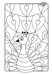 coloring,craft,craft-coloring,mother,mothers-day,peacock,valentines-day
