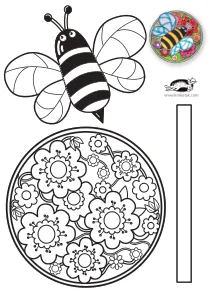 3d,bee,coloring,craft,craft-coloring,insect,summer