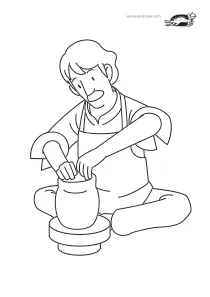 clay,coloring,craft-coloring,occupation,potter,profession