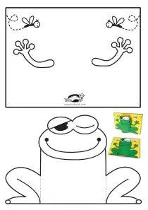 3d,craft,craft-coloring,frog,summer