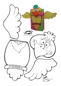 box,craft,craft-coloring,gift,giftbox,paper-toy,parrot