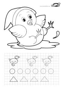 chicken,easter,fine-motor,prewriting,squares