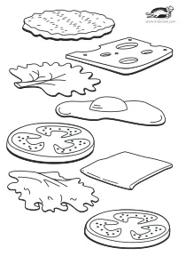 coloring,craft-coloring,drink,food,sandwich