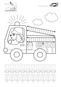 fine-motor,fire,prewriting,truck
