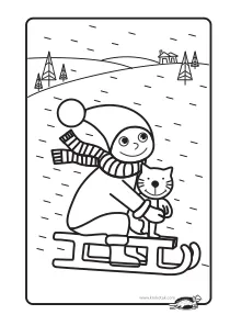 christmas,coloring,craft-coloring,sledding,winter,wreath