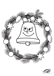 bell,christmas,coloring,craft-coloring,winter,wreath