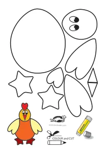 collage,craft,craft-coloring,easter,fine-motor,hen,scissors