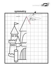 castle,fine-motor,scissors,squares,symmetry