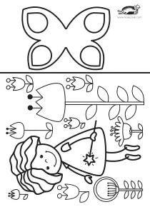 3d,coloring,craft-coloring,fairy,summer