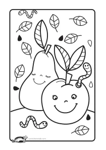 apple,autumn,coloring,craft-coloring,fall,fruit,pear