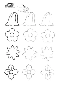 fine-motor,flower,prewriting,spring