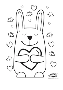 bunny,coloring,craft,craft-coloring,heart,mother,mothers-day,rabbit,valentines-day