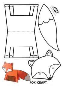 3d,autumn,coloring,craft,craft-coloring,fall,fox