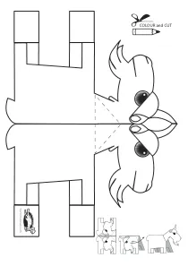 fine-motor,goat,paper-toy,scissors