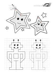 fine-motor,robot,squares,star