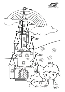 castle,coloring,craft-coloring