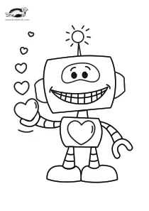 coloring,craft-coloring,heart,robot,valentines-day