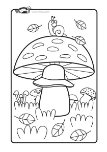 autumn,coloring,craft-coloring,fall,mushroom