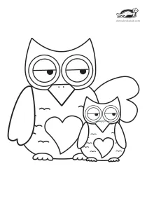 autumn,coloring,craft,craft-coloring,fall,heart,mother,mothers-day,owl