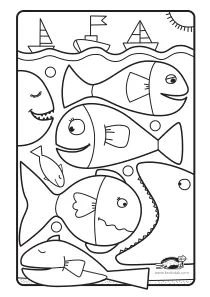 coloring,craft-coloring,fish,sea,summer