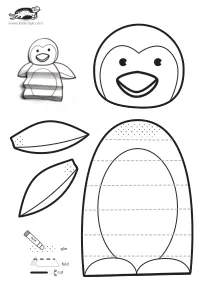 accordion,christmas,coloring,craft,craft-coloring,penguin,winter