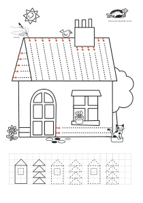 fine-motor,house,prewriting,squares