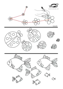 fine-motor,fish,flower,ladybird,ladybug,opposites,summer