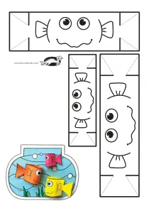 3d,craft,craft-coloring,fish,sea,summer