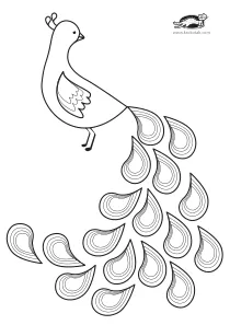 bird,collage,coloring,craft-coloring,floral,peacock,silhouette