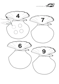 fine-motor,numbers,shell,summer