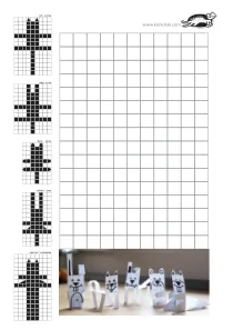 bear,bunny,cat,craft-coloring,paper-toy,rabbit,squares