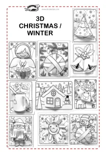 angel,bell,christmas,craft-coloring,cup,deer,house,rudolf,santa-claus,snowflakes,snowman,tree,winter