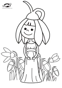 coloring,craft-coloring,doll,snowdrop,spring