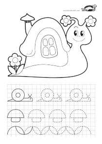fine-motor,prewriting,snail,squares