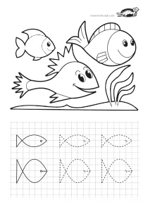 fine-motor,fish,squares,summer