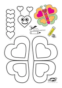 butterfly,collage,fine-motor,heart,insect,mothers-day,scissors,valentines-day