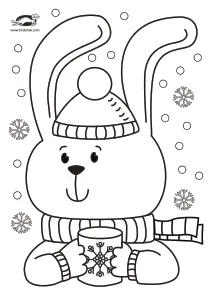 bunny,christmas,coloring,craft-coloring,rabbit,winter