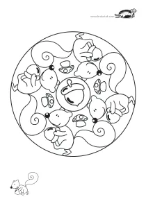 acorn,autumn,coloring,craft-coloring,fall,mandala,squirrel