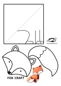 3d,autumn,coloring,craft,craft-coloring,fall,fox