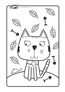 autumn,cat,coloring,craft-coloring,fall