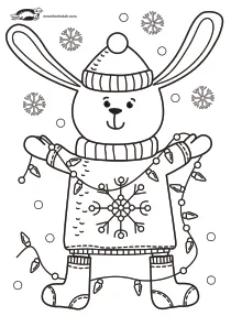 bunny,christmas,coloring,craft-coloring,rabbit,winter