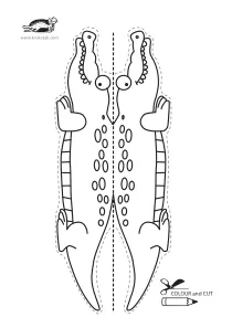 crocodile,fine-motor,paper-toy,scissors