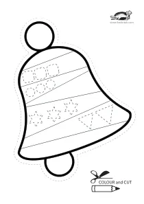 bell,christmas,fine-motor,prewriting,scissors,shapes,winter