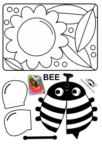 bee,craft-coloring,insect,spring