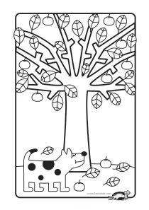 autumn,coloring,craft-coloring,dog,fall,fruit
